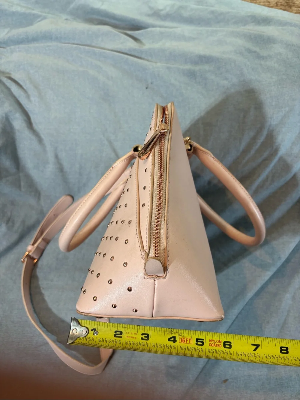 Charming Charlie Studded Blush Women's Satchel Tote Bag NWOT
